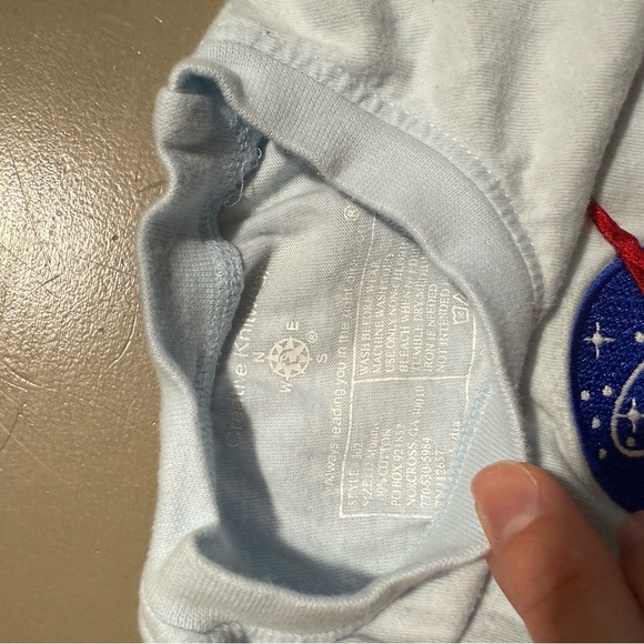 Creative Knitwear Toddler T-Shirt with NASA Embroidery Space Light Blue 12 Month - Picture 2 of 3